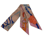 Hermes Scarf Twill Beige Blue Multi