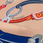 Hermes Scarf Twill Beige Blue Multi — view 2