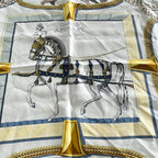 Hermes Scarf Carre 90 Ivory Multi Grand Apparat Silk — view 4