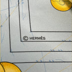 Hermes Scarf Carre 90 Light Blue Brown Multi la Musique Des Spheres — view 2