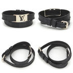 Louis Vuitton Bracelet Sign It Double 19 Damier Graphite Leather Black Color LV — view 2