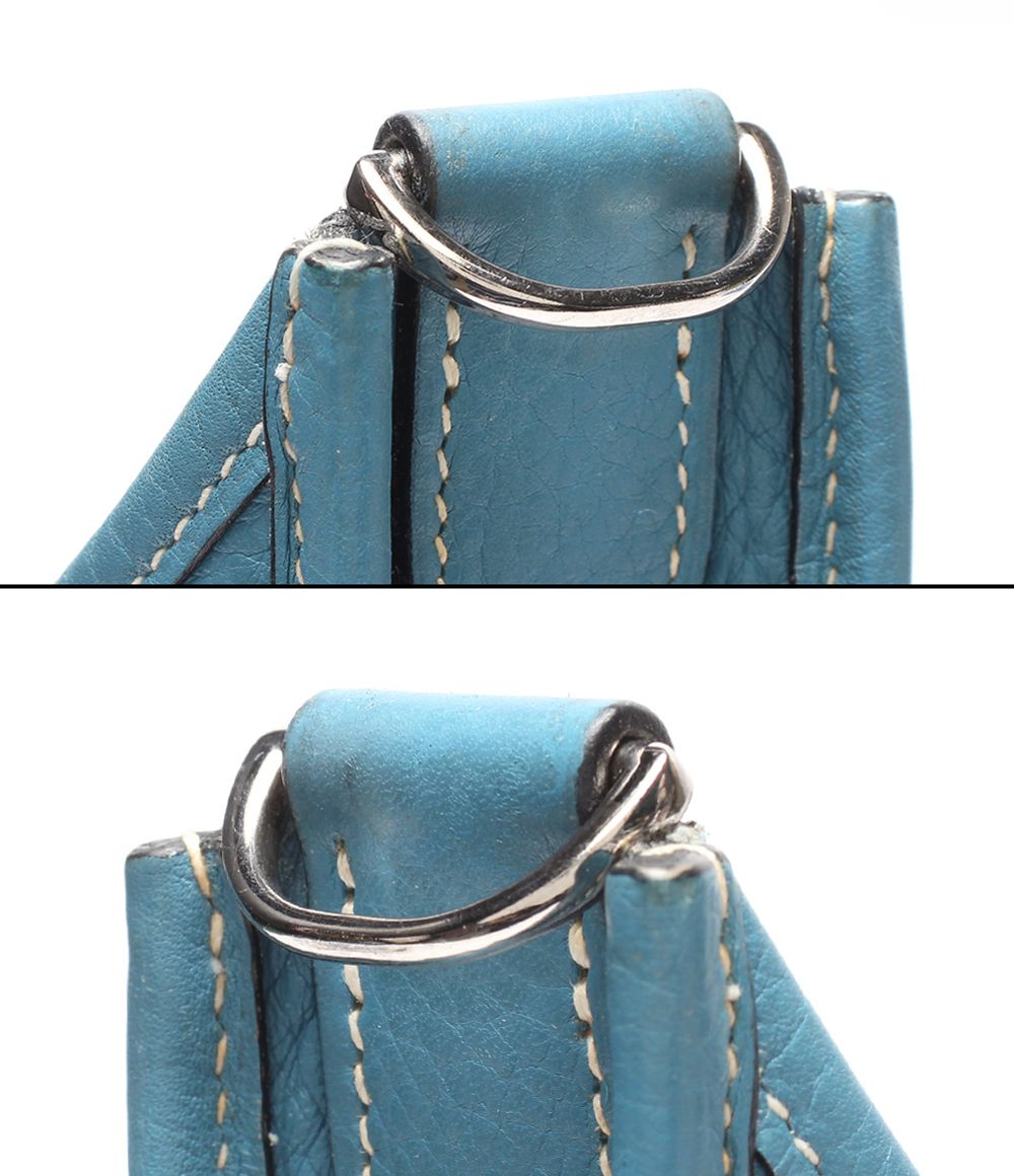 Hermes Shoulder Bag Crossbody Silver Evelyne PM — view 8