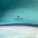 Gucci Shoulder Bag Horsebit Metallic Blue Chain Mini Leather — view 9