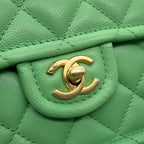 Chanel Chain Shoulder Bag Quilted CC Logo Caviar Leather — view 7