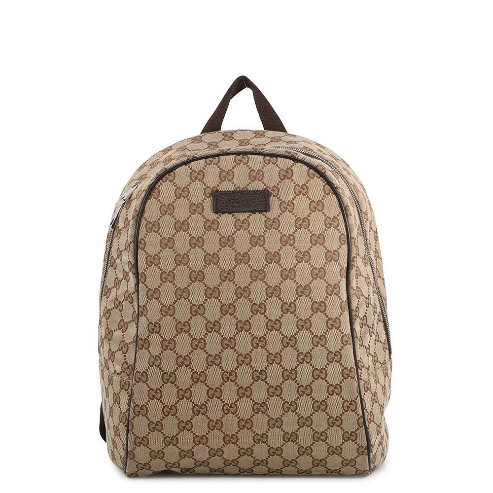 Gucci GG Canvas Leather Backpack