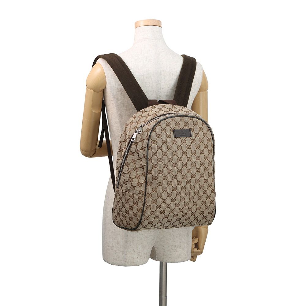Gucci GG Canvas Leather Backpack — view 4