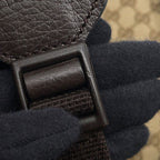 Gucci GG Canvas Leather Backpack — view 9