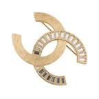 Chanel Brooch CC Logo Rhinestone