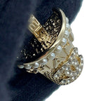 Chanel Brooch Flower Motif CC Logo Faux Pearl Rhinestone — view 6
