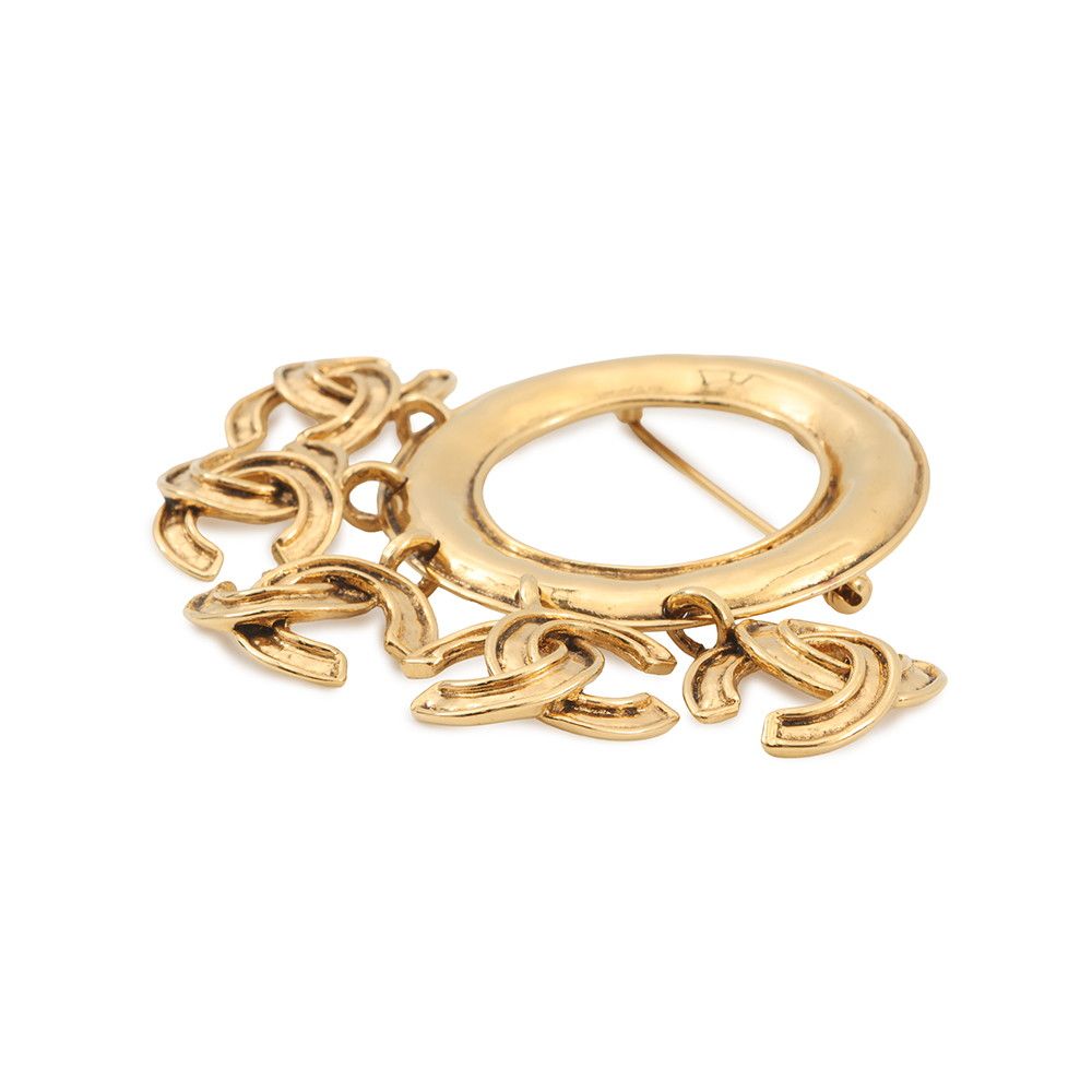 Chanel Brooch 5 CC Logo Metal 94 — view 2