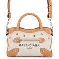 Fendi Belhara Leather Canvas 2-Way Shoulder