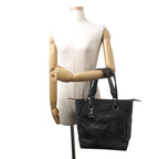 Chanel Tote Paris Biarritz PM Quilted CC Logo Small Leather Canvas Black — view 4