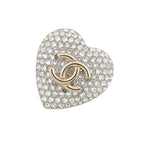 Chanel Brooch CC Logo Rhinestone