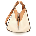 Loewe Ken Price Hammock Small Canvas Leather 2-Way Bag Brown Beige Silver — view 3