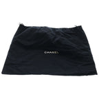 Chanel Quilted Chain Tote Black Leather Calf Hair Silver — view 7