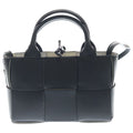 Bottega Veneta Candy Arco Shoulder Bag Black White Leather