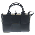 Bottega Veneta Candy Arco Shoulder Bag Black White Leather