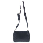 Prada Re-Nylon Shoulder Bag Black with Triangle Logo Pouch — view 2