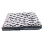 Chanel Quilted Clutch Caviar Leather Black — view 3