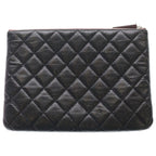 Chanel Quilted Clutch Caviar Leather Black — view 2