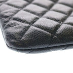 Chanel Quilted Clutch Caviar Leather Black — view 4