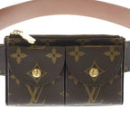 Louis Vuitton Monogram Ceinture Pochette Duo Belt Bag Waist Pouch Brown Leather — view 5