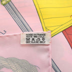 Hermes Carre 90 Cheval de Mer Silk Scarf Pink — view 4