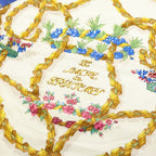 Hermes Carre 90 Botanical Silk Scarf Flower Ribbon Blue White — view 5