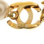 Chanel CC Logo Turnlock Pearl Bracelet Ivory Gold — view 5