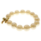 Chanel CC Logo Turnlock Pearl Bracelet Ivory Gold — view 4