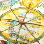Hermes Carre 90 Vive le Vent Silk Scarf Orange — view 5