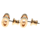 Hermes Pop Earrings Bicolor Beige White Pink Gold — view 3