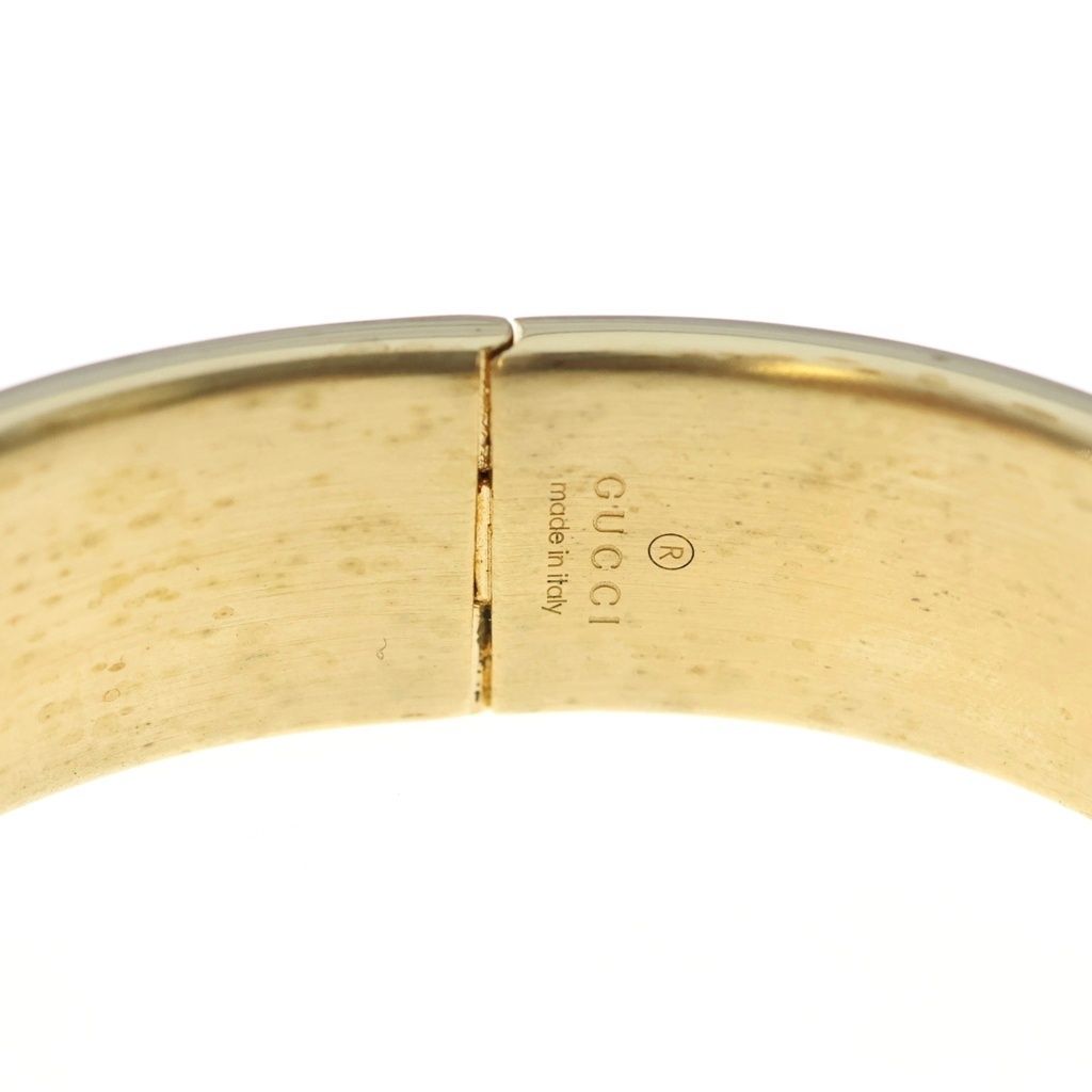 Gucci Interlocking Enamel Bracelet Bangle Brown — view 5