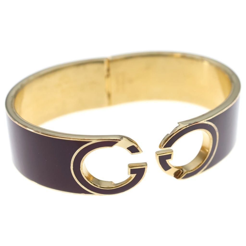 Gucci Interlocking Enamel Bracelet Bangle Brown — view 6