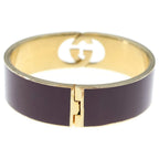 Gucci Interlocking Enamel Bracelet Bangle Brown — view 2
