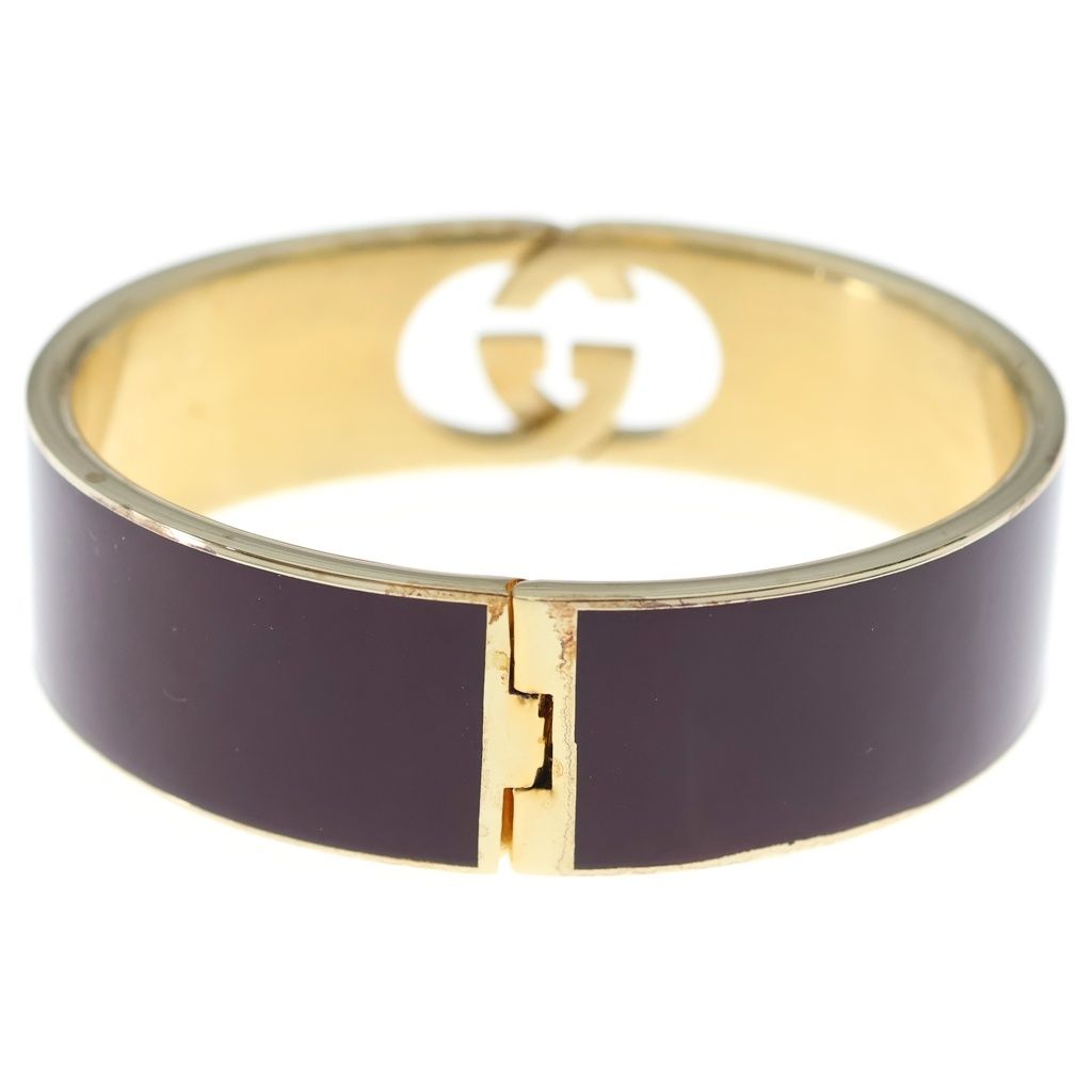 Gucci Interlocking Enamel Bracelet Bangle Brown — view 2