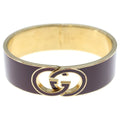 Gucci Interlocking Enamel Bracelet Bangle Brown