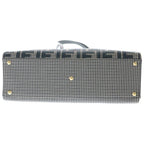 Fendi Peekaboo Tote Dark Gray Leather Gold — view 4