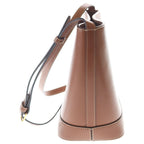 Celine Cuir Triomphe Small Shoulder Bag Brown Bucket Tan Leather Gold — view 3