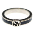 Gucci Interlocking Ring Black Silver Onyx