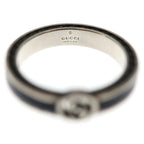 Gucci Interlocking Ring Black Silver Onyx
