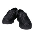 Bottega Veneta Black Leather Intrecciato Slip Ons 36 Slipper