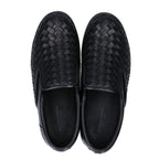Bottega Veneta Black Leather Intrecciato Slip Ons 36 Slipper — view 5