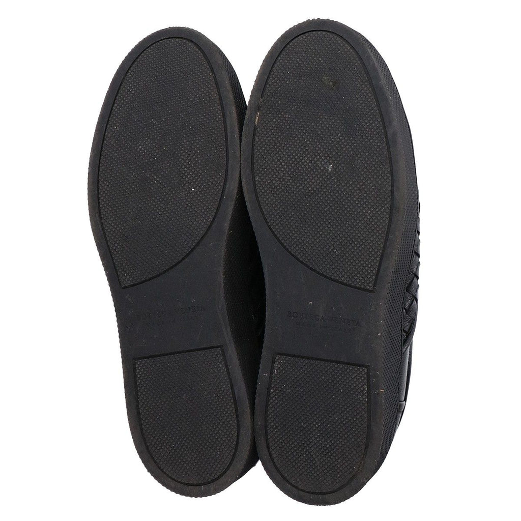 Bottega Veneta Black Leather Intrecciato Slip Ons 36 Slipper — view 6