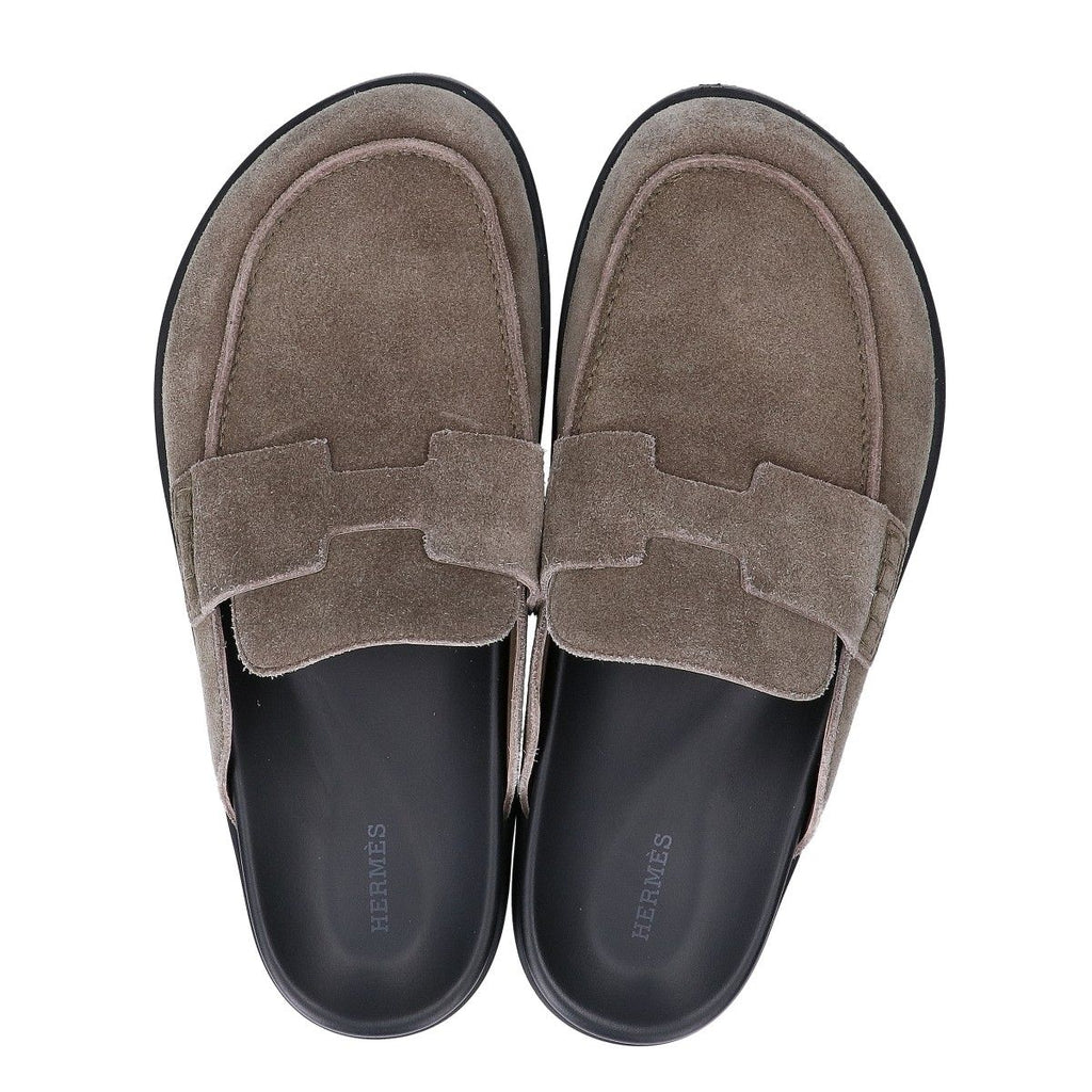 Hermes Go Mule Go Mules Suede Sandals — view 5