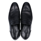 Louis Vuitton Black Leather Logo Loafers — view 5