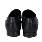 Louis Vuitton Black Leather Logo Loafers — view 3