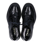 Prada Black Patent Air Sole Wingtip Shoes — view 5