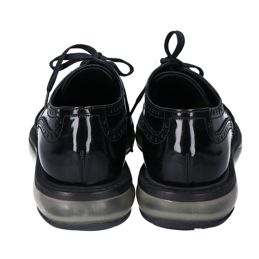 Prada Black Patent Air Sole Wingtip Shoes — view 3
