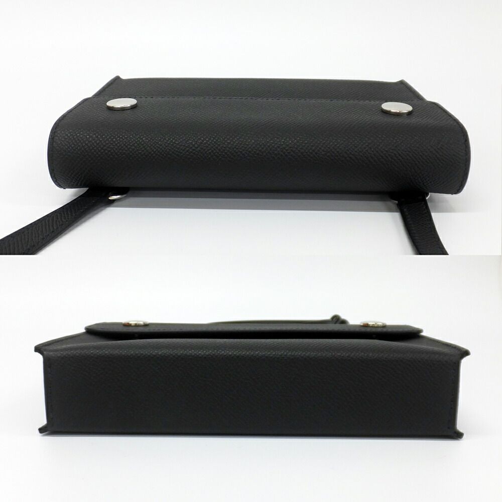 Hermes Heaven Nap to Go Shoulder Bag Black Epsom Silver Around — view 3